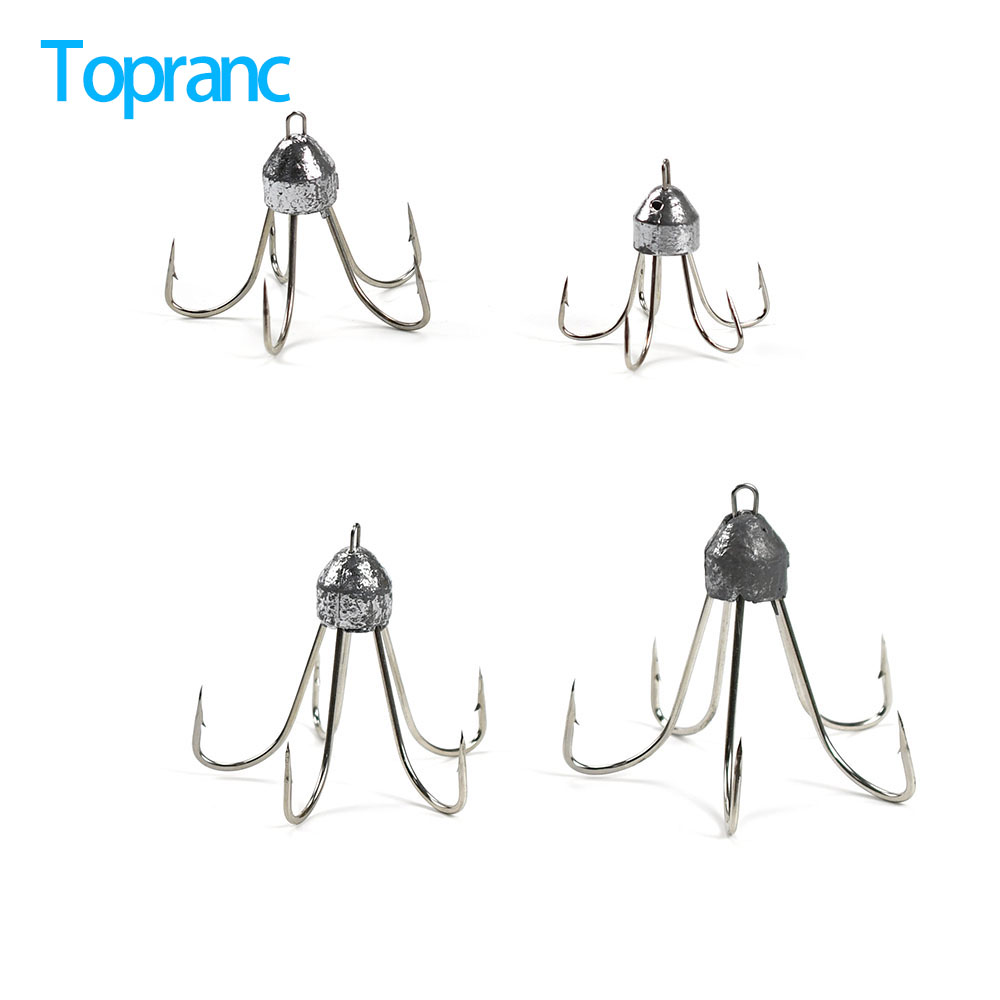 Fishing Hook Treble - Topranc 1Pcs High Carbon Steel Lead
