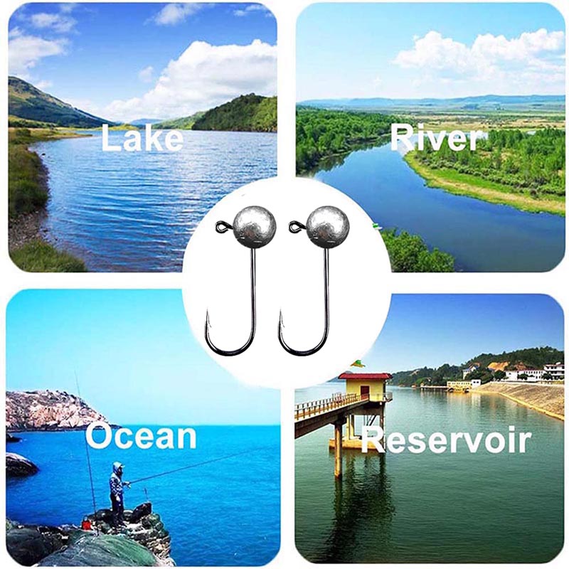 10pcs/lot Jig Head Fishing Hoo - Fishing Hook Offset ulasan dan harga