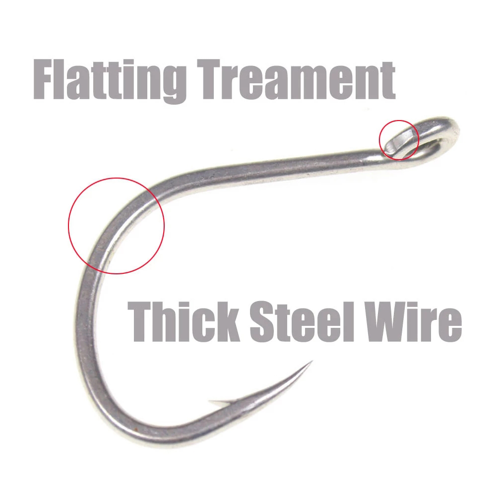10pcs Matte Tin Anti-rust Salt - Fishing Hook Offset ulasan dan harga