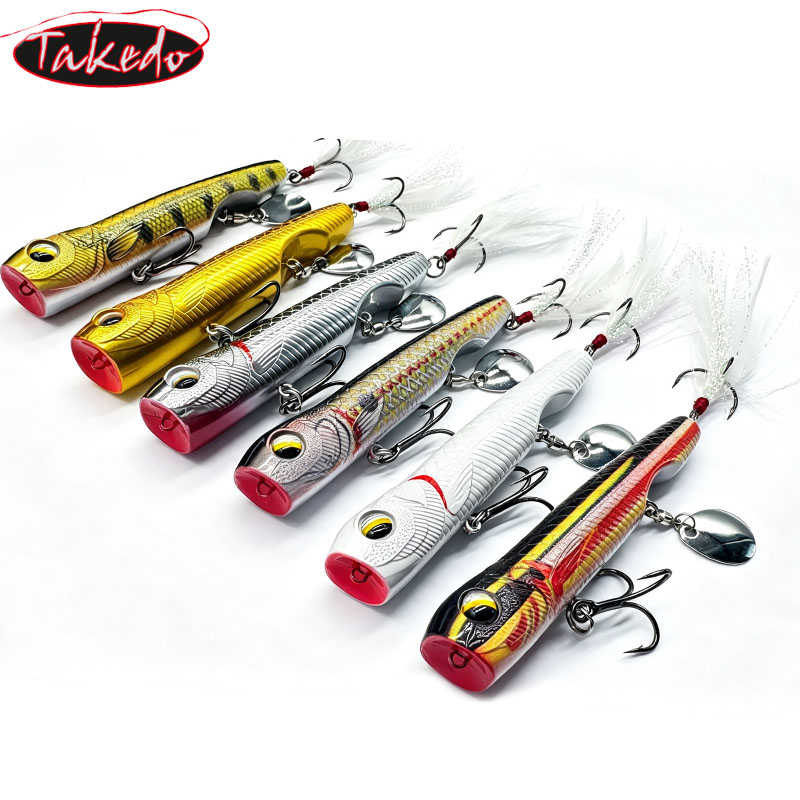 TAKEDO 10G Top Water Popper Fi - Fishing Hook Treble ulasan dan harga