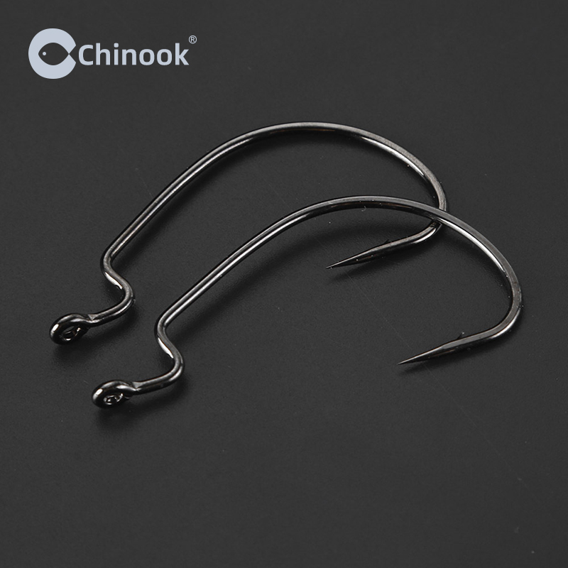 Chinook 20pcs Wide worm Texan  - Fishing Hook Offset ulasan dan harga
