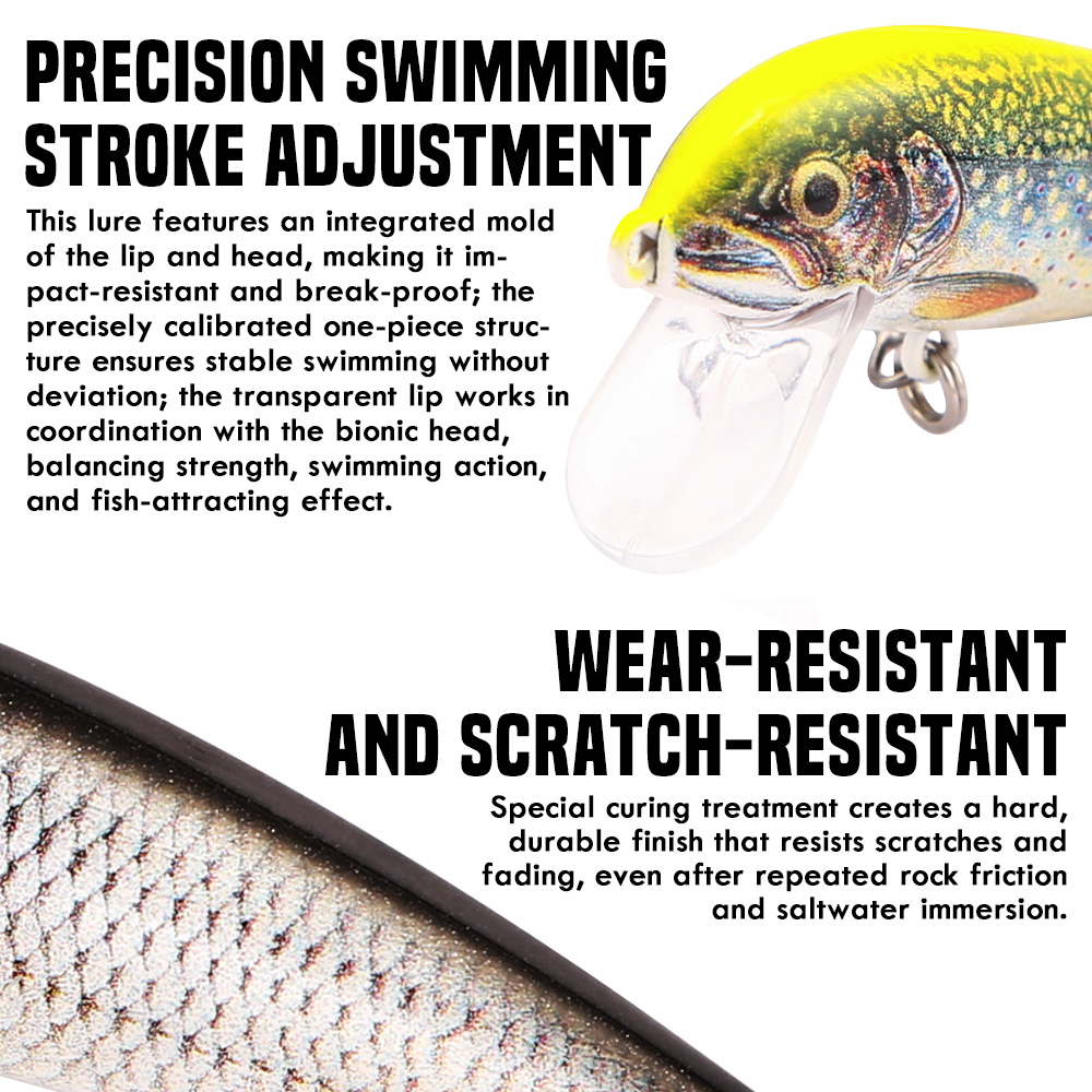 B&U Sinking Minnow Fishing Lur - Fishing Hook Treble ulasan dan harga