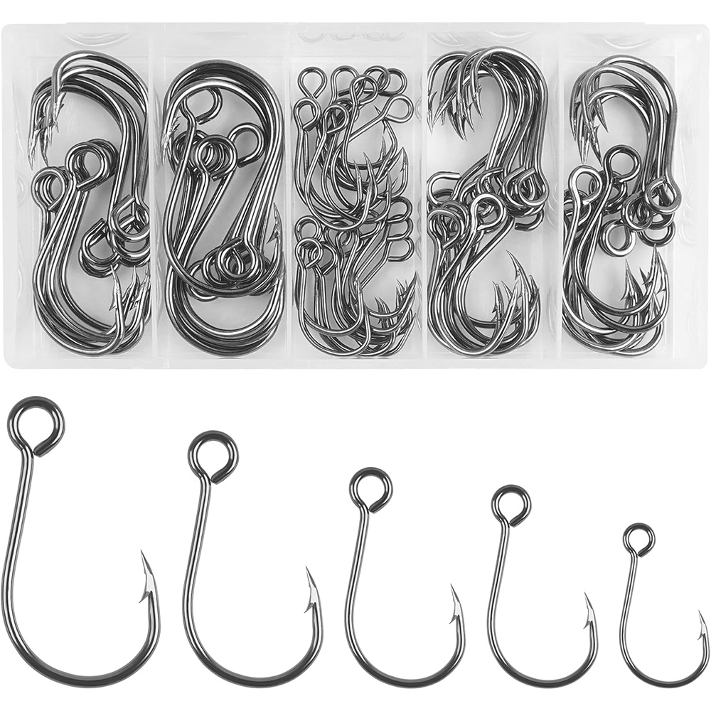70Pcs Fishing Inline Single Ho - Fishing Hook Offset ulasan dan harga