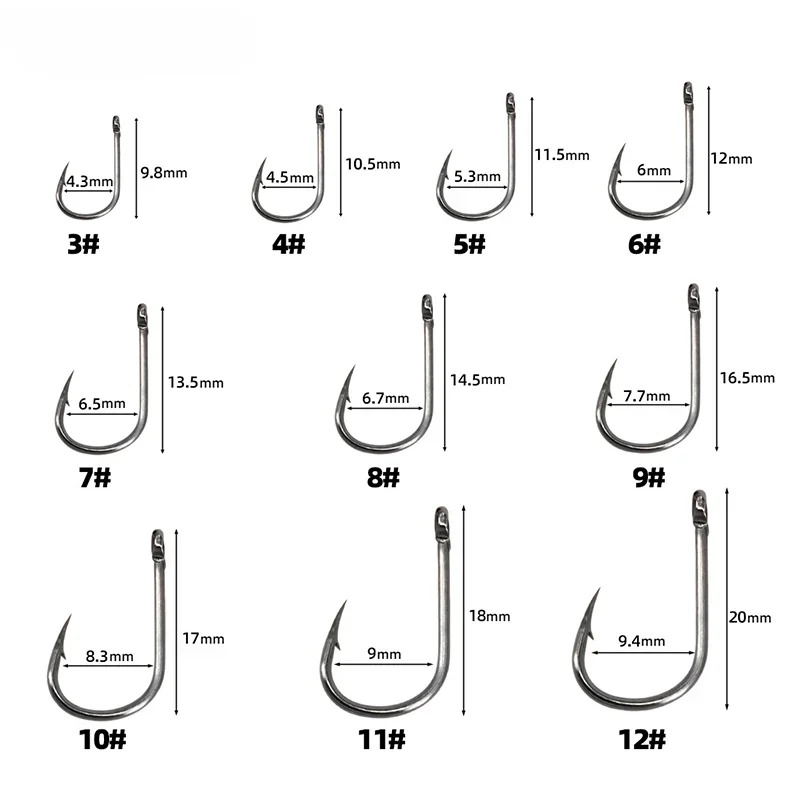 50-1600Pcs/BoxFishing Hooks Ca - Fishing Hook Offset ulasan dan harga