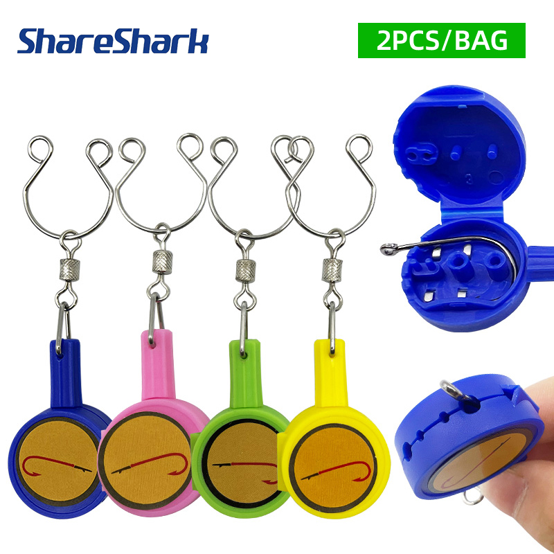 ShareShark 2pcs/bag Fast Knot  - Fishing Hook Stainless Steel ulasan dan harga